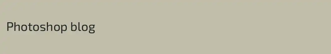 Photoshop blog